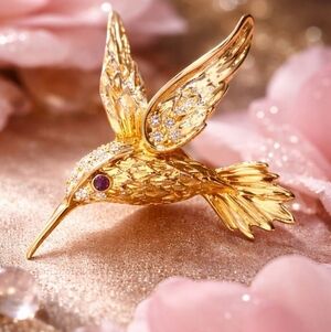 Hummingbird Brooch